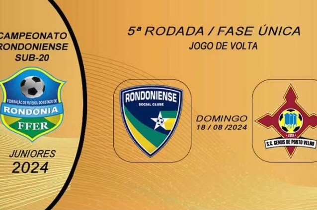 Penúltima rodada do Campeonato Rondoniense Sub-20 é alterada